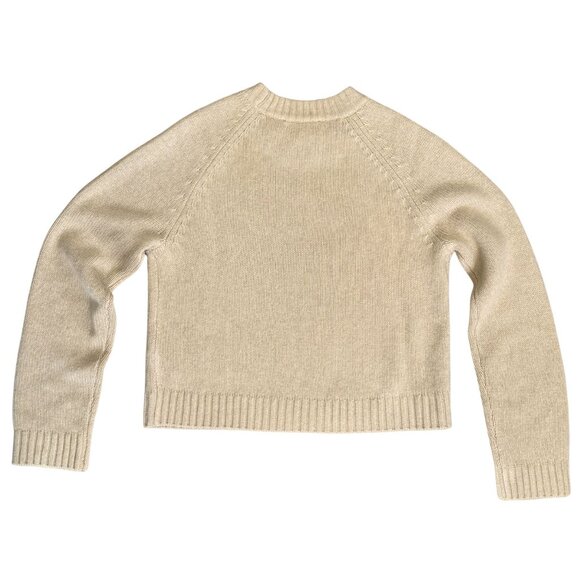 SEZANE Jason Jumper Natural Beige Yak Wool Sweater $210 Like New M - Picture 4 of 5